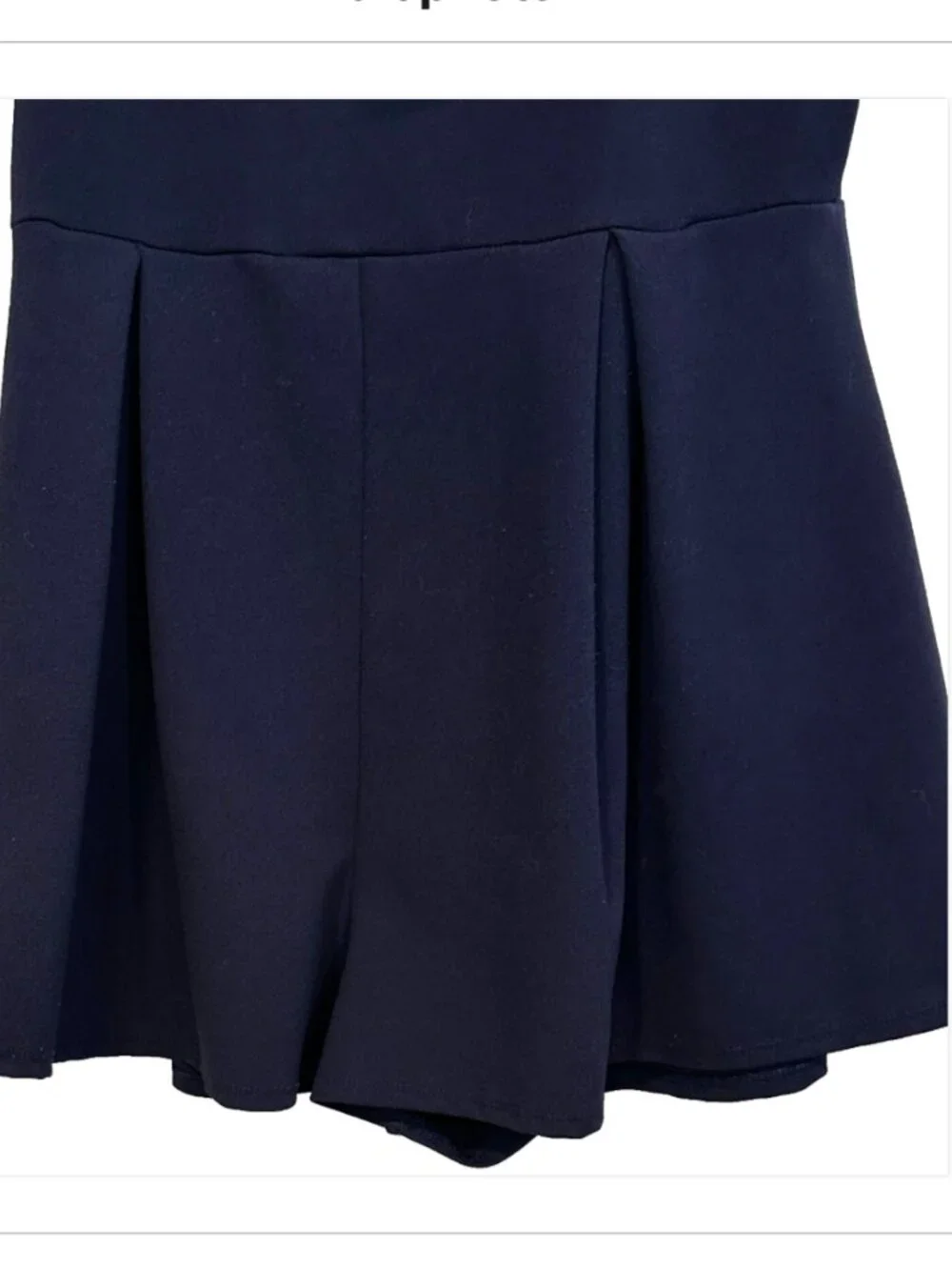 Fashion Nova Stretch Romper Shorts / Mini Dress Off Shoulder Navy Blue Womens 1X